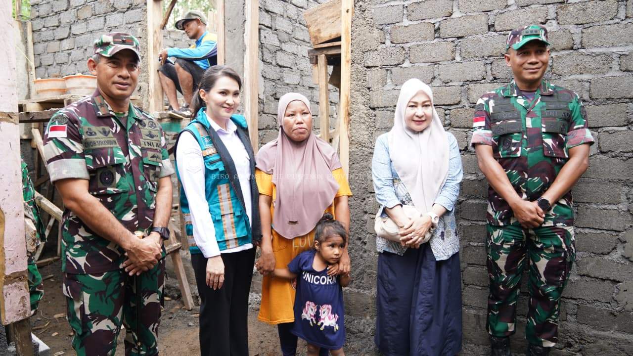 Gub Sherly dan Danrem Tinjau Progres Program RTLH di Kelurahan Ngade.