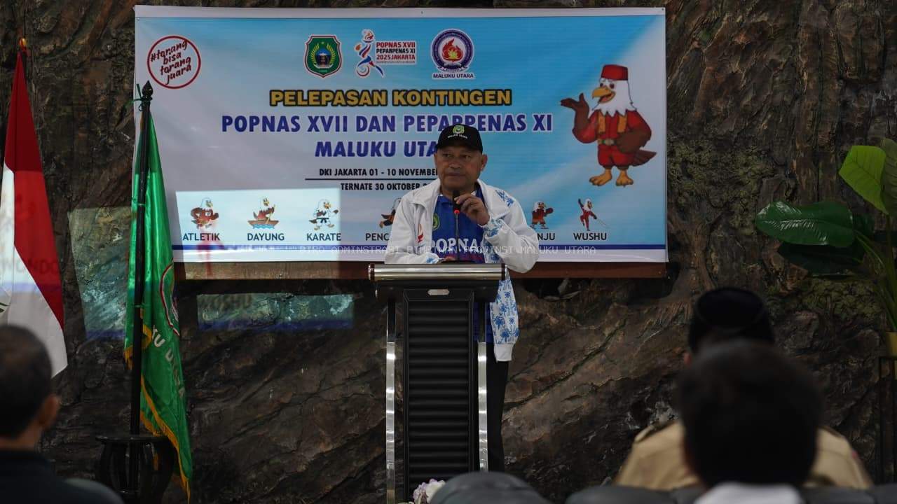 Wagub Sarbin Lepas Kontingen POPNAS dan PEPARPENAS Malut : Tekankan Jiwa Bertarung dan Semangat Juang