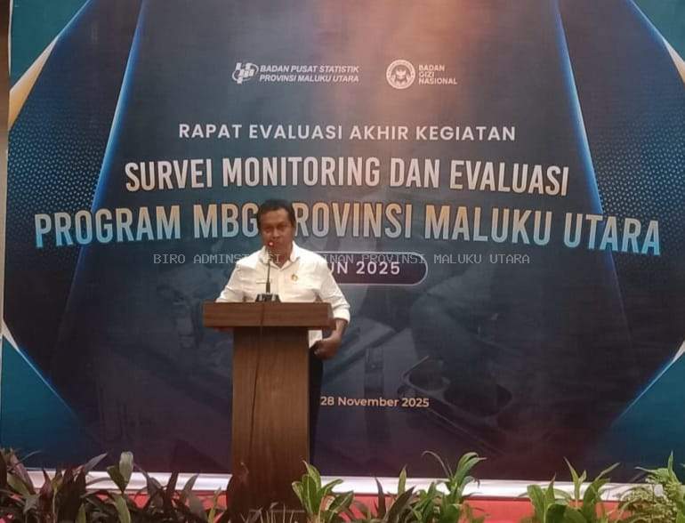 Wakili Wagub Malut Sebagai Keynote Speach Pada Survey Monitoring dan Evaluasi Program MBG, Asisten Berharap Peran Aktif Semua Pihak Terkait
