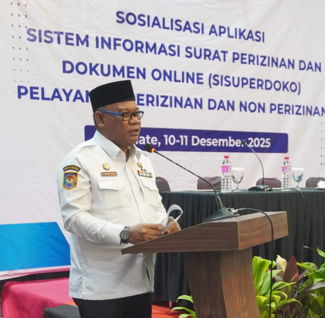 Sekprov Malut Tekankan Percepatan Digitalisasi Perizinan melalui Aplikasi Sistem Informasi Surat Perizinan dan Dokumen Online