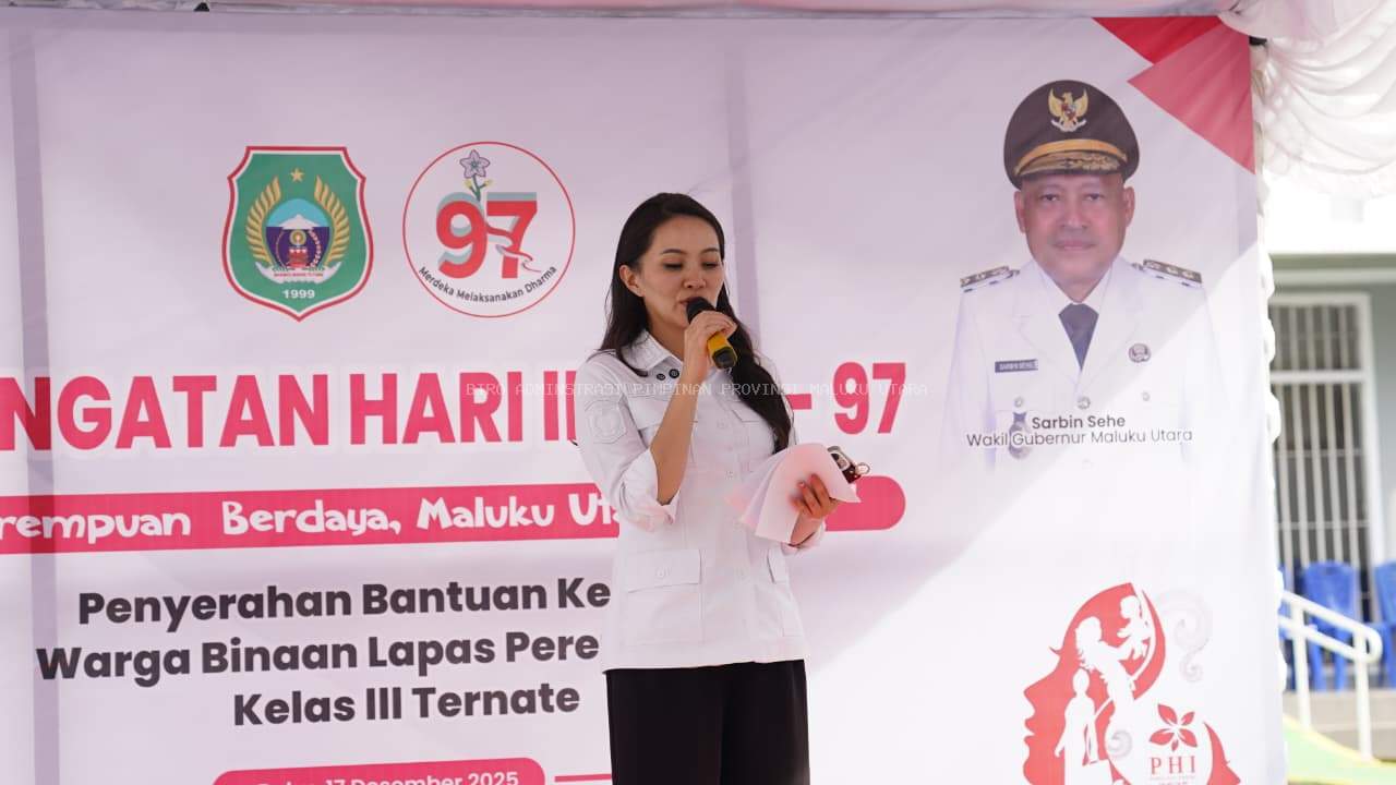Peringati Hari Ibu ke-97, Gubernur Sherly Salurkan Bantuan dan Berikan Motivasi bagi Warga Binaan Lapas Perempuan Ternate