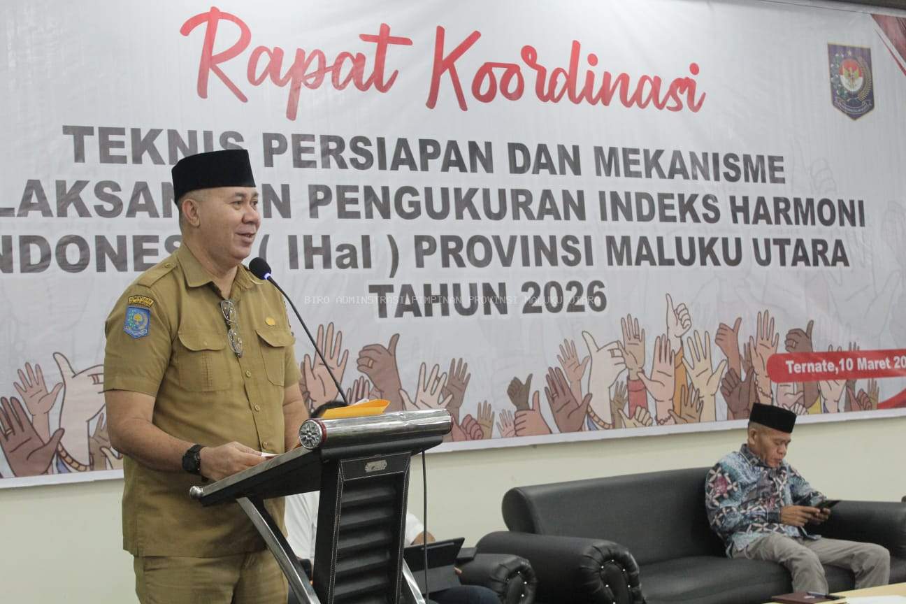 Pemprov Malut Gelar Rakor Persiapan Pengukuran Indeks Harmoni Indonesia 2026