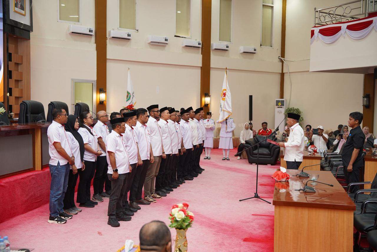 Pesan Mendalam Wagub Sarbin Pada Pelantikan KONI Haltim, "Olahraga Adalah Investasi Masa Depan"