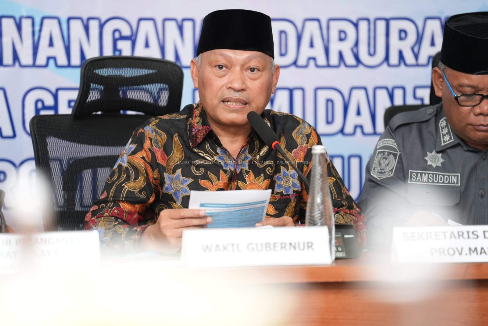 Wagub Sarbin Pimpin Rakor Penanganan Darurat Bencana Gempa Bumi dan Konflik Sosial